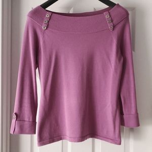 Jones New York Signature Knit Top - Orchid Pink
